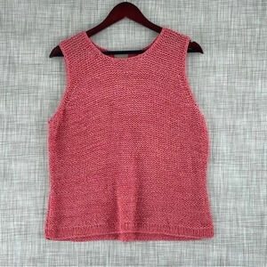 Sigrid Olsen sport XL knited tank top pink 2298